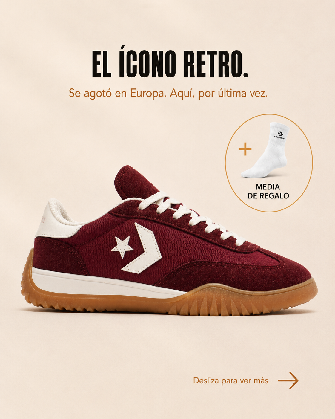 Converse Run Star Y25 + Media de Regalo